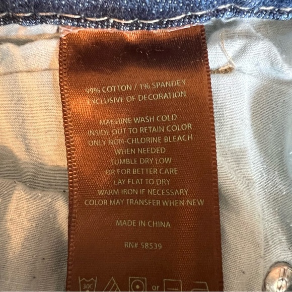 Kut Womens Natalie High Rise Bootcut Jeans Short Sz 12 Flap Pocket Retro Western - Picture 13 of 13